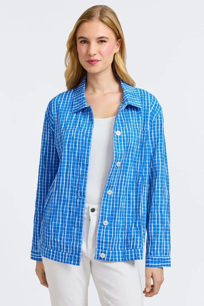Thelma Crinkle Long Sleeve Jean Jacket - Image 26