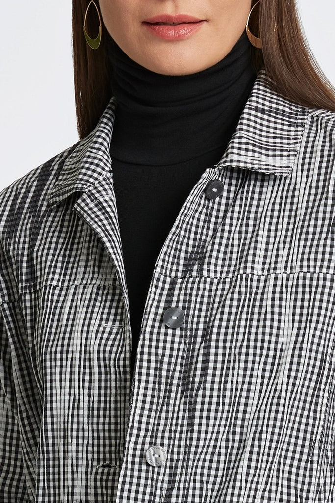 Thelma Crinkle Long Sleeve Jean Jacket - Image 5