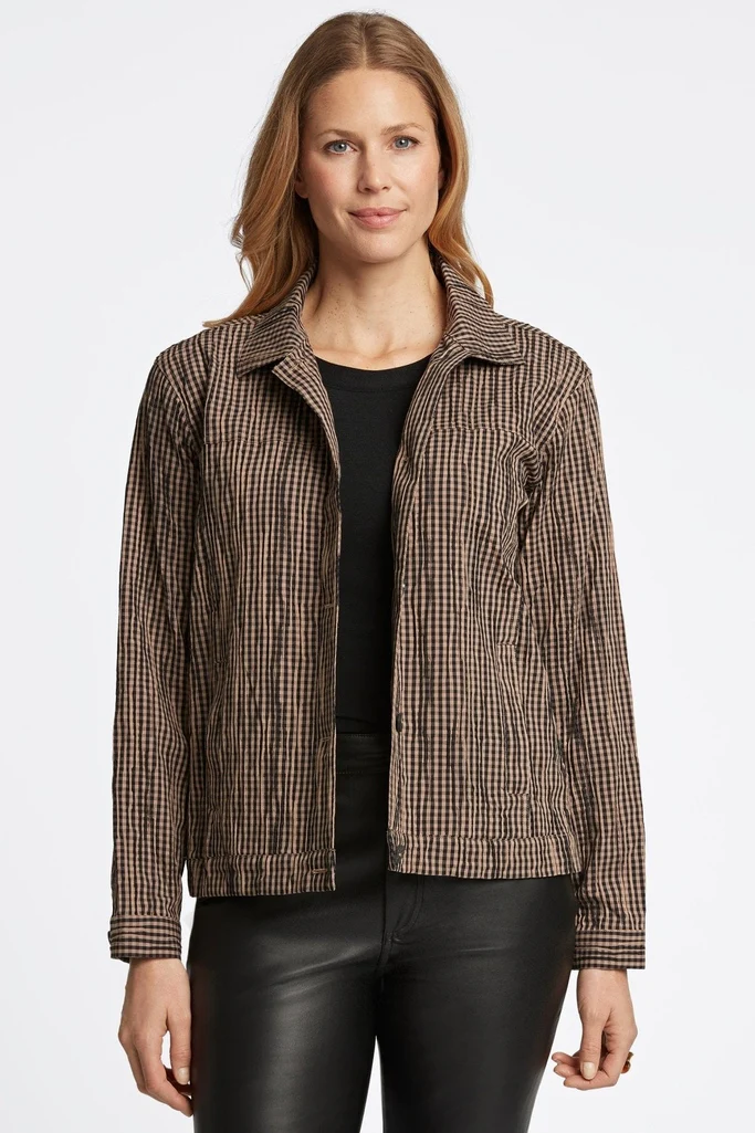 Thelma Crinkle Long Sleeve Jean Jacket - Image 6