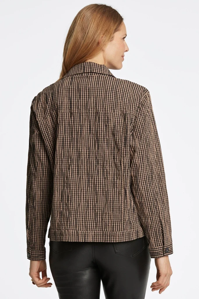 Thelma Crinkle Long Sleeve Jean Jacket - Image 7