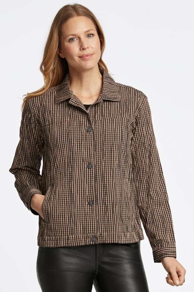 Thelma Crinkle Long Sleeve Jean Jacket - Image 8
