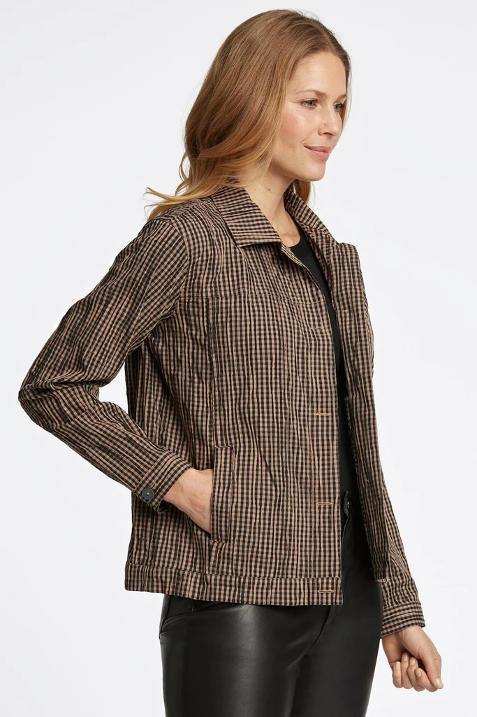 Thelma Crinkle Long Sleeve Jean Jacket - Image 9