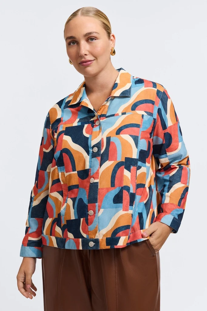 Thelma Plus Corduroy Long Sleeve Jean Jacket - Image 3