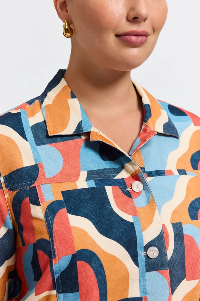 Thelma Plus Corduroy Long Sleeve Jean Jacket - Image 5
