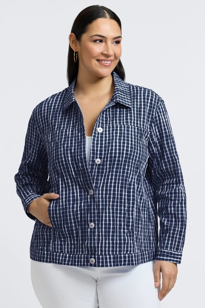 Thelma Plus Crinkle Long Sleeve Jean Jacket - Image 13