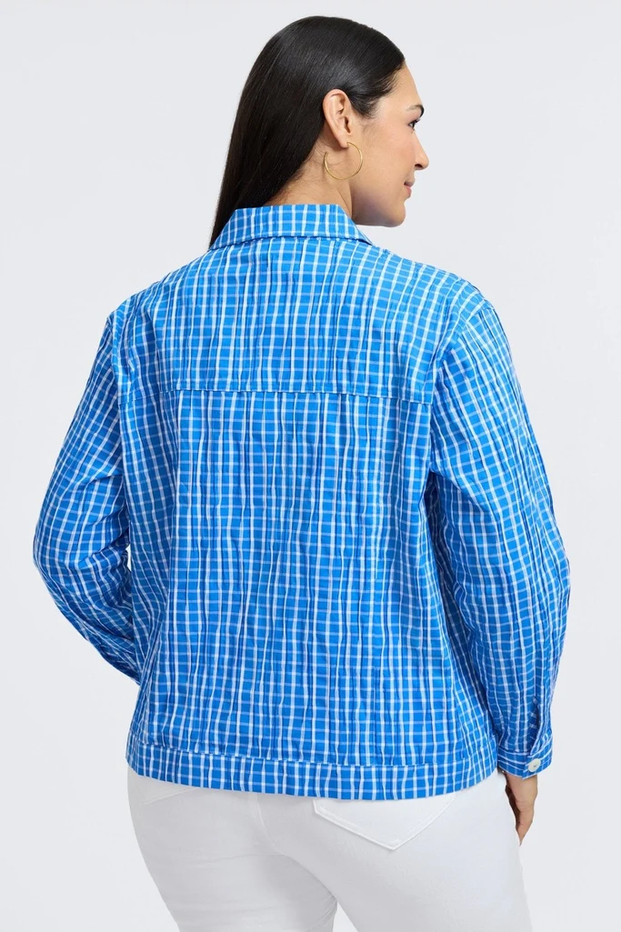 Thelma Plus Crinkle Long Sleeve Jean Jacket - Image 9
