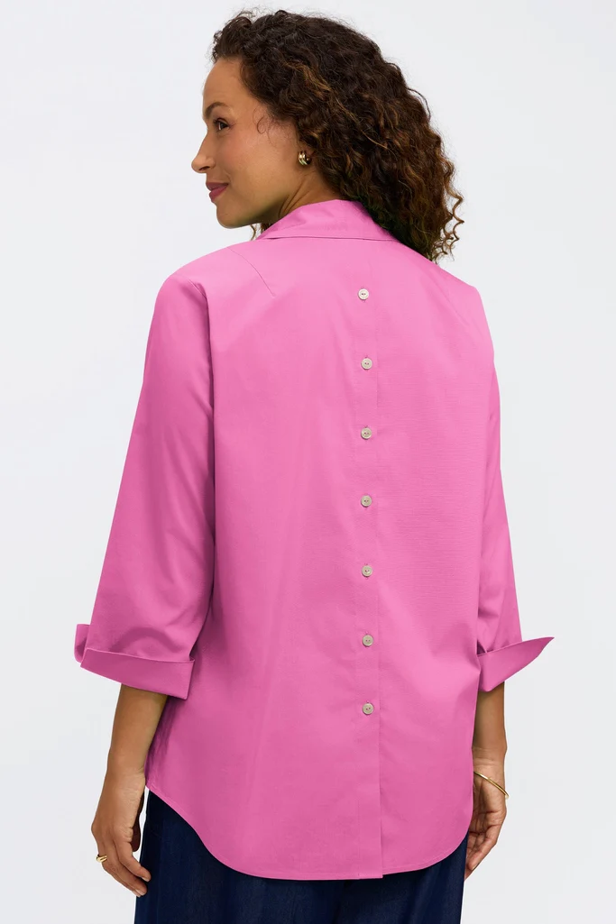 Therese No Iron Stretch 3/4 Sleeve Popover Shirt - Image 10
