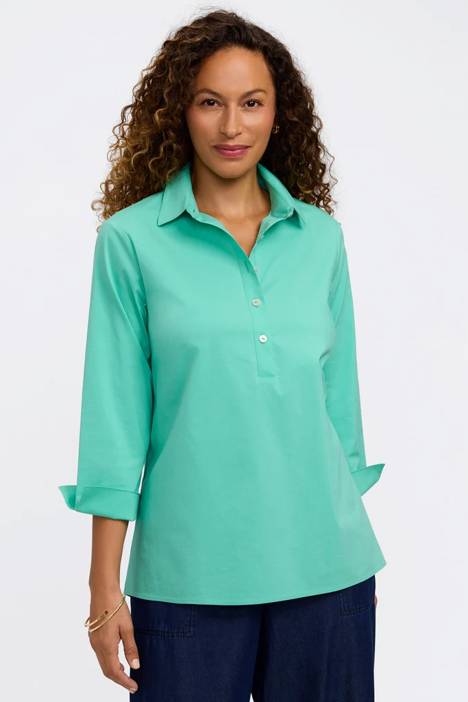 Therese No Iron Stretch 3/4 Sleeve Popover Shirt - Image 13