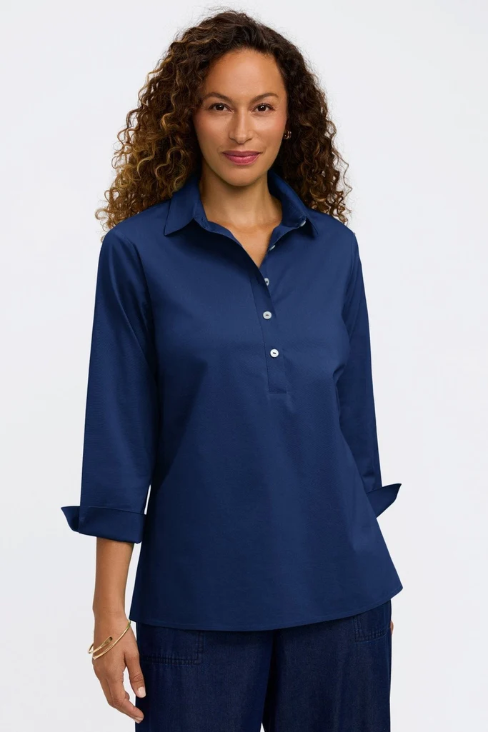 Therese No Iron Stretch 3/4 Sleeve Popover Shirt - Image 24