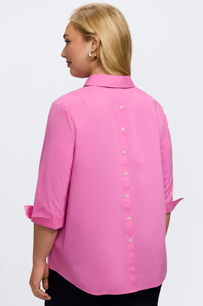 Therese Plus No Iron Stretch 3/4 Sleeve Popover Shirt - Image 15