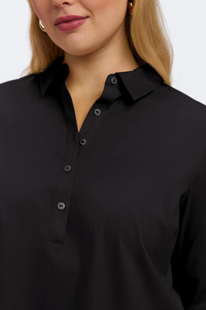 Therese Plus No Iron Stretch 3/4 Sleeve Popover Shirt - Image 23