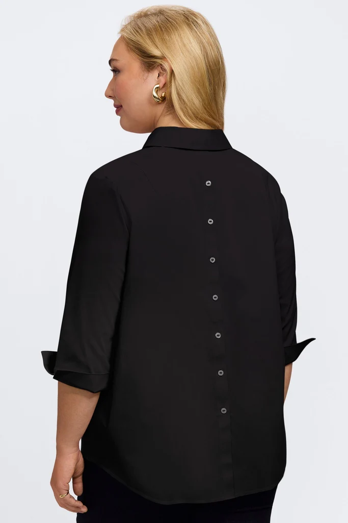 Therese Plus No Iron Stretch 3/4 Sleeve Popover Shirt - Image 24