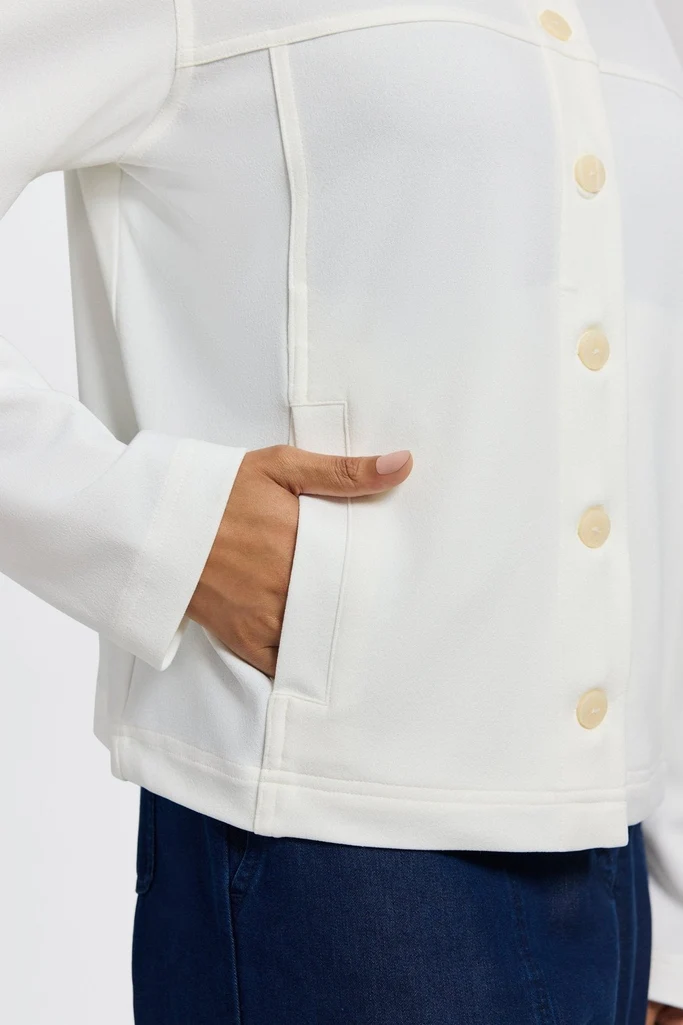 Valerie Knit Crepe Long Sleeve Jacket - Image 3