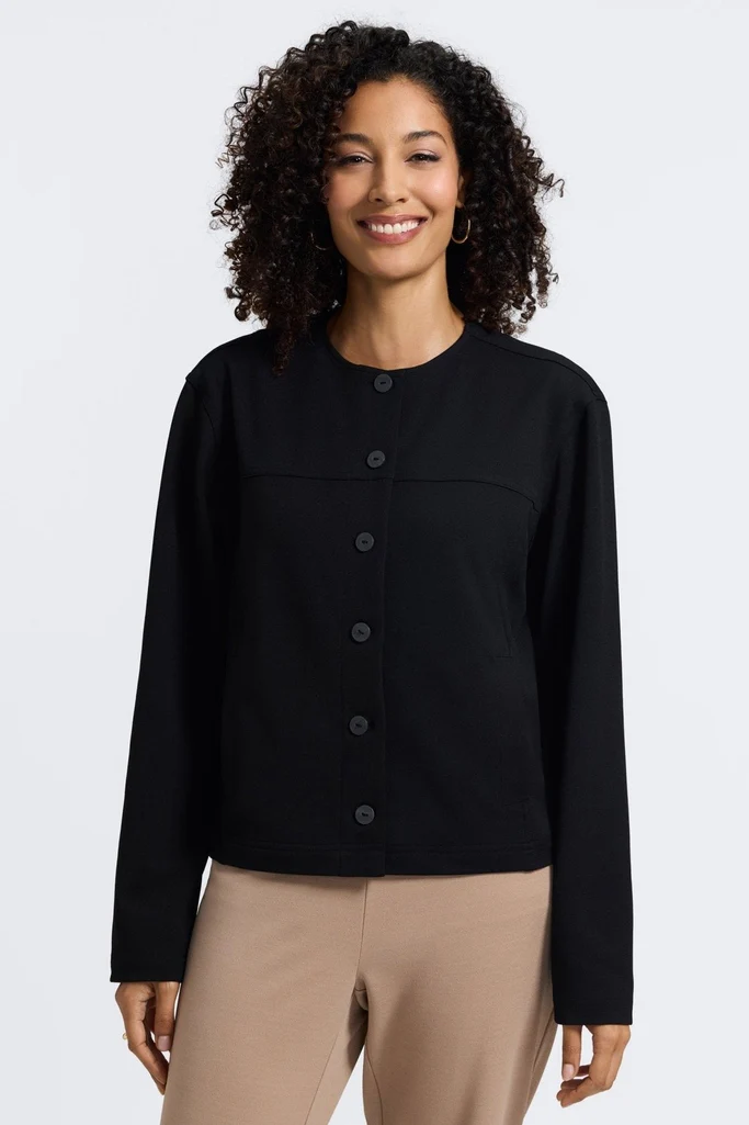 Valerie Knit Crepe Long Sleeve Jacket - Image 9