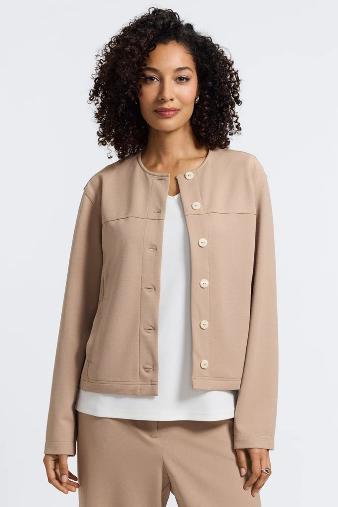 Valerie Plus Knit Crepe Long Sleeve Jacket - Image 10