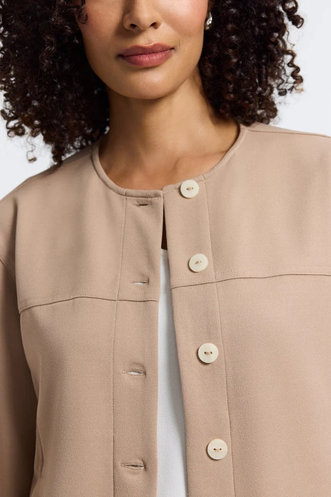 Valerie Plus Knit Crepe Long Sleeve Jacket - Image 11