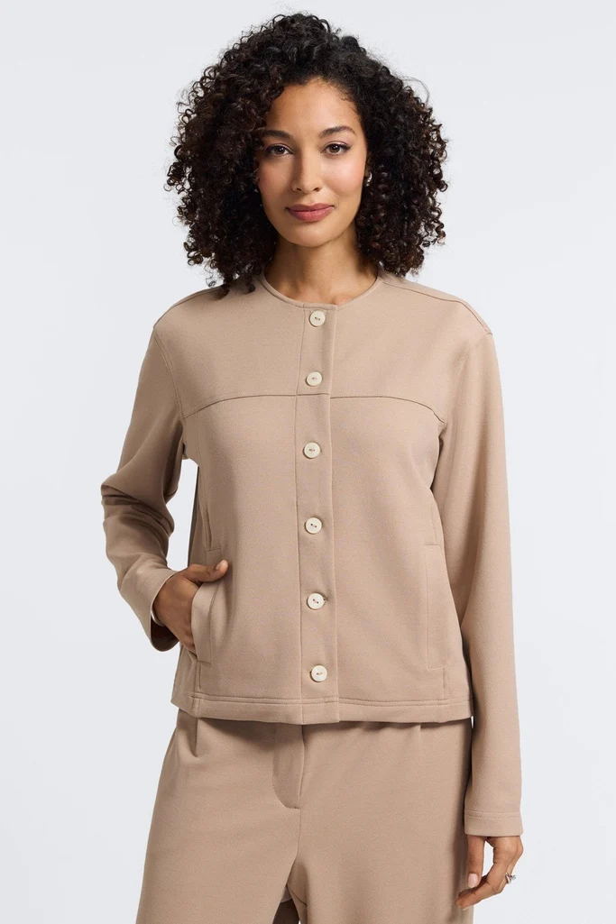 Valerie Plus Knit Crepe Long Sleeve Jacket - Image 12