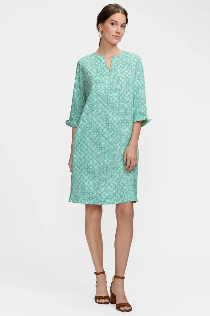 Vena Geo Lattice 3/4 Sleeve Dress - Image 10