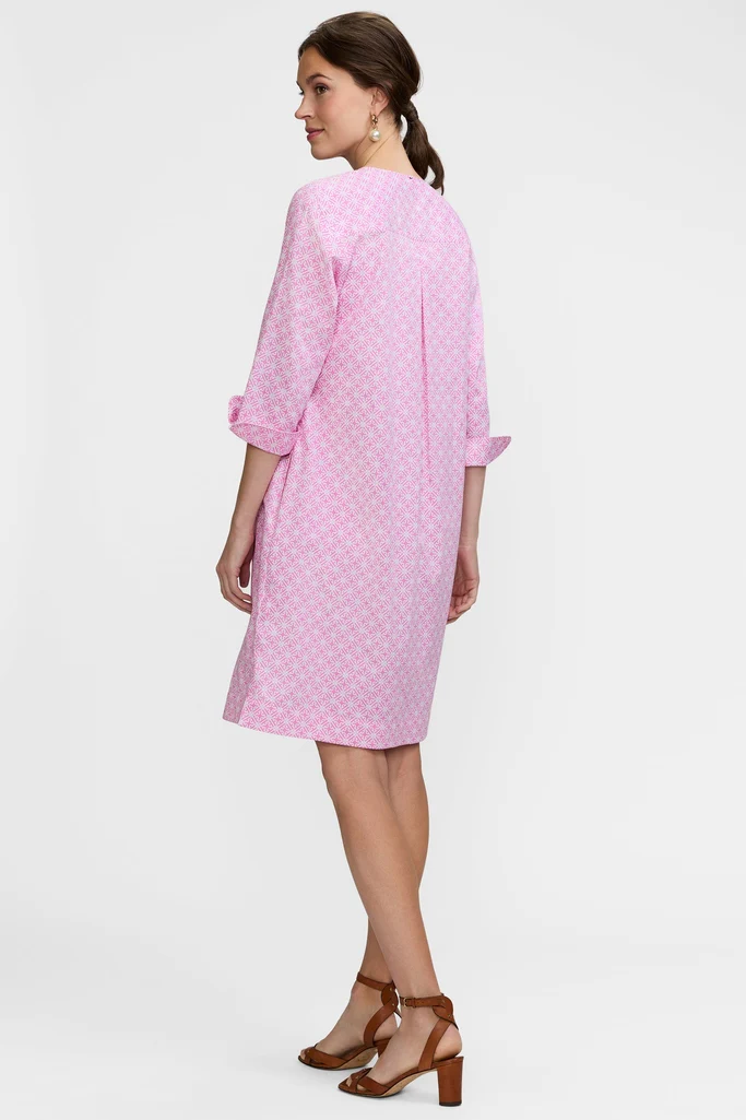 Vena Geo Lattice 3/4 Sleeve Dress - Image 3