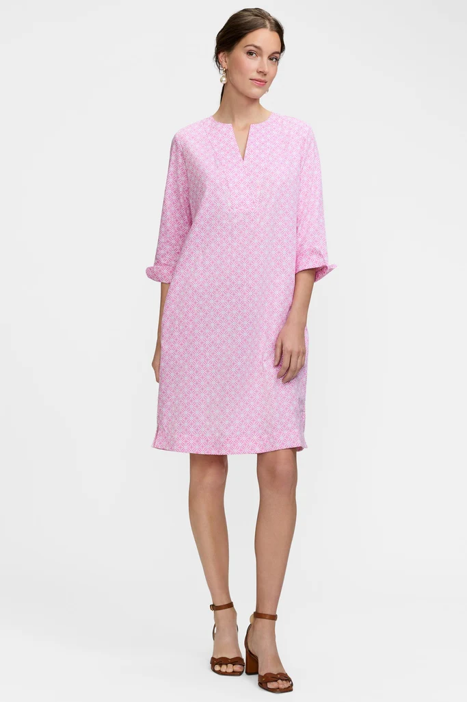Vena Geo Lattice 3/4 Sleeve Dress - Image 4