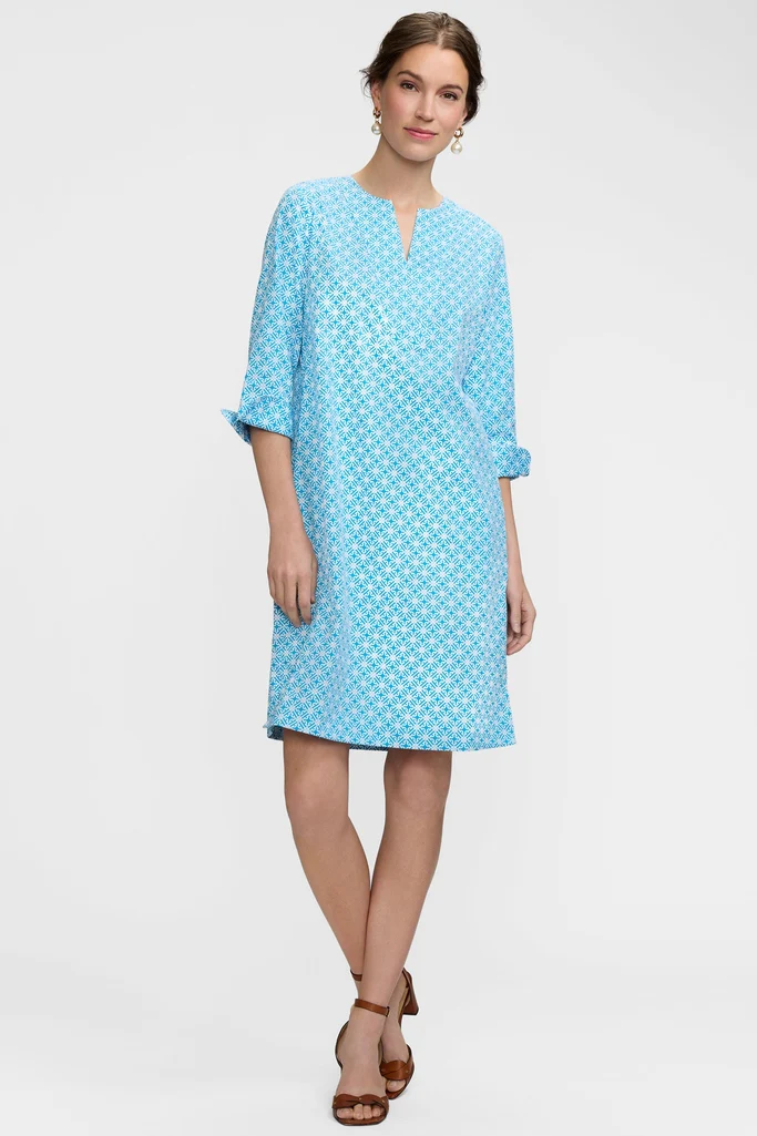 Vena Geo Lattice 3/4 Sleeve Dress - Image 5