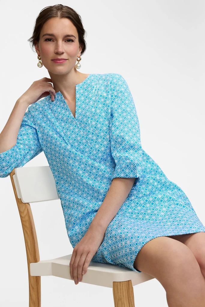 Vena Geo Lattice 3/4 Sleeve Dress - Image 7