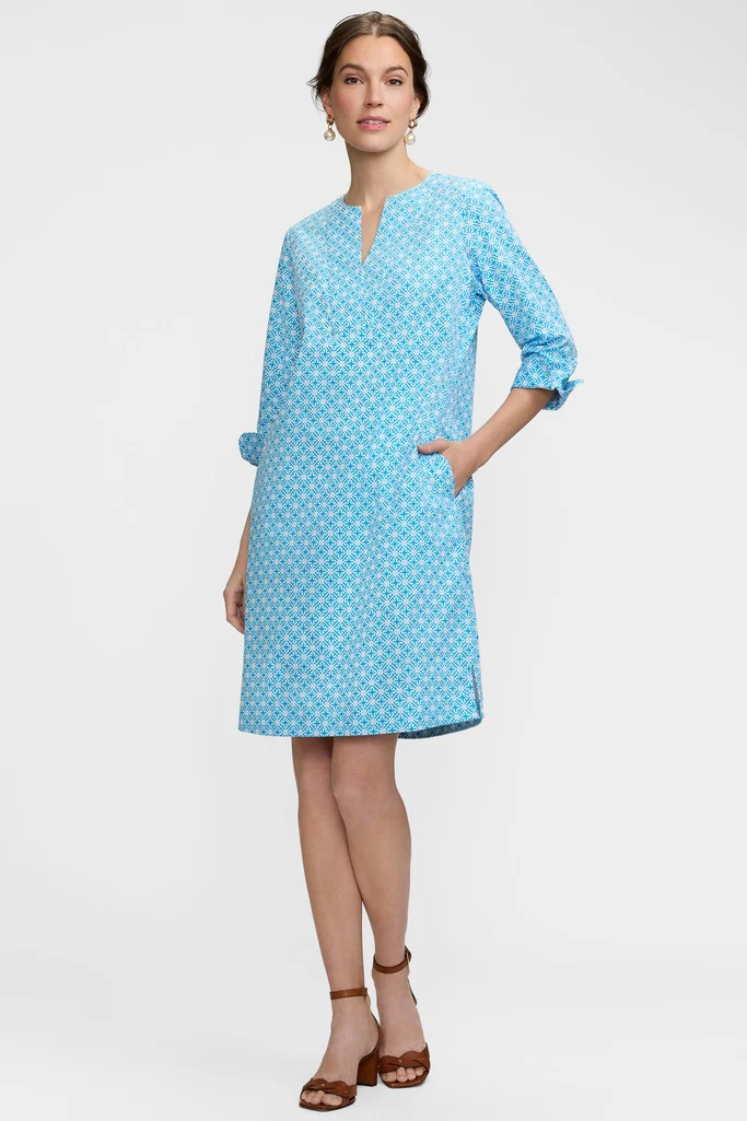 Vena Geo Lattice 3/4 Sleeve Dress - Image 8