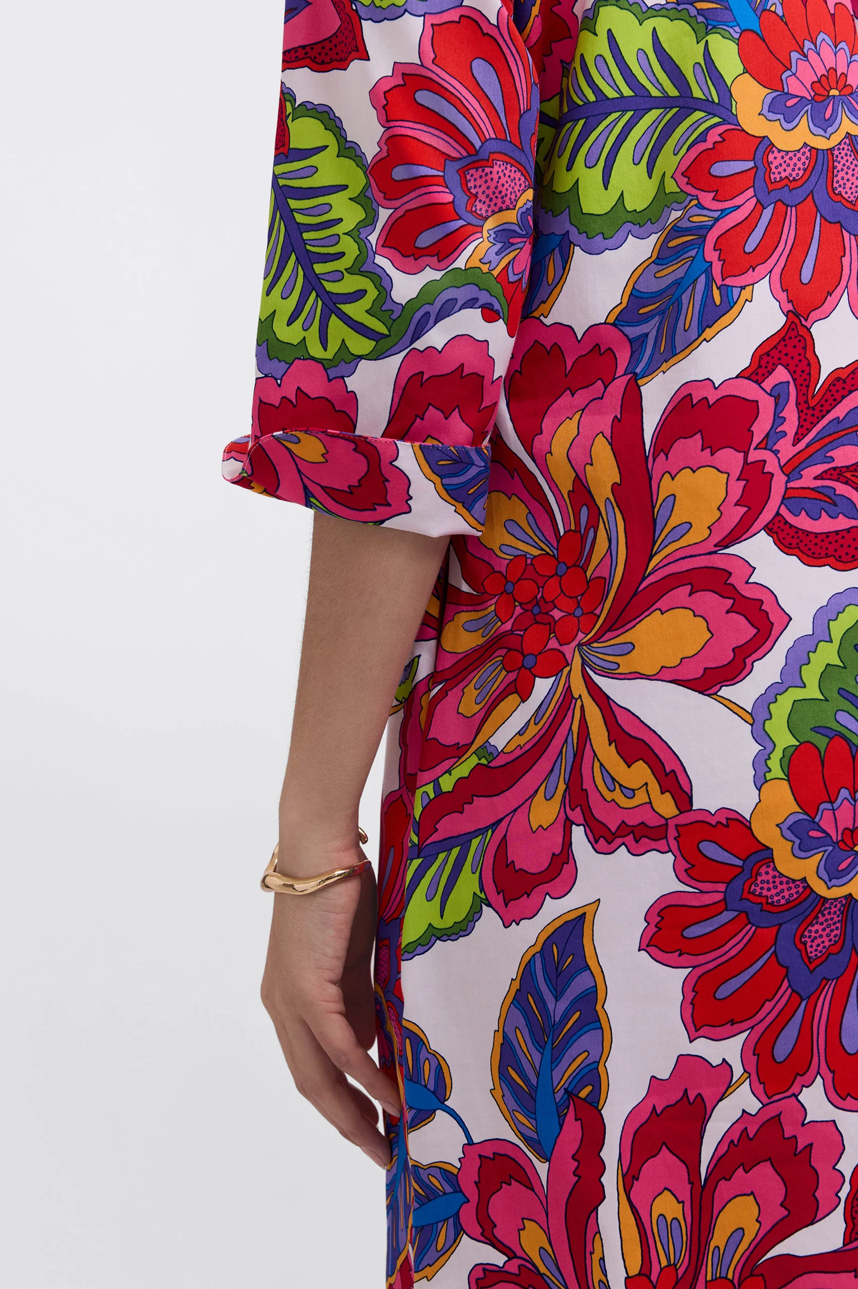 Vena Paradise Blooms 3/4 Sleeve Dress - Image 4