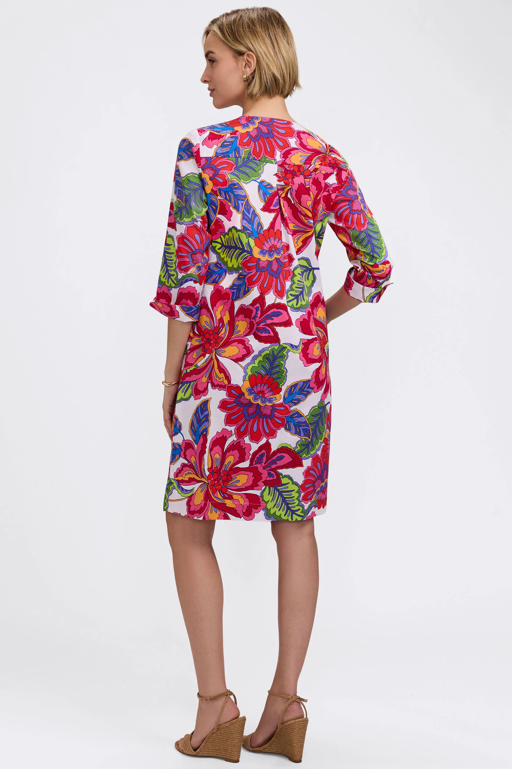 Vena Paradise Blooms 3/4 Sleeve Dress - Image 5