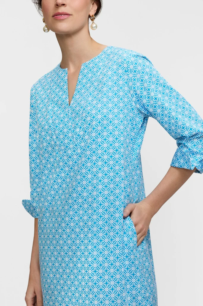 Vena Plus Geo Lattice 3/4 Sleeve Dress - Image 5