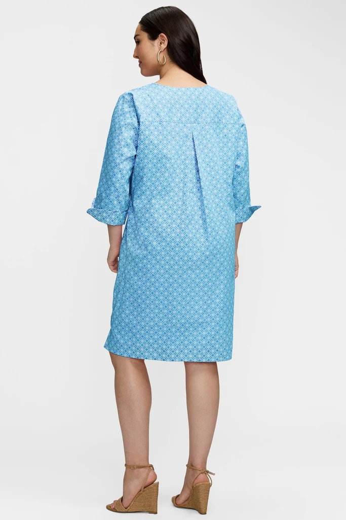 Vena Plus Geo Lattice 3/4 Sleeve Dress - Image 6