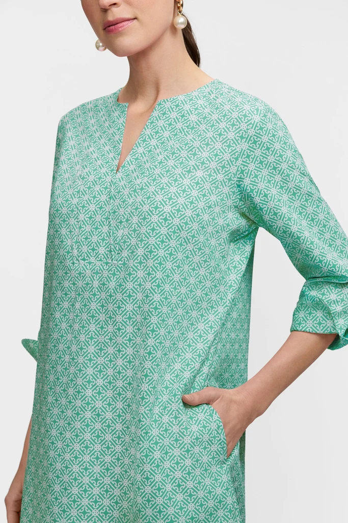 Vena Plus Geo Lattice 3/4 Sleeve Dress - Image 8