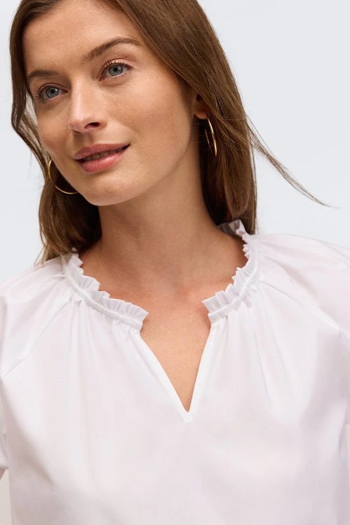Vicky No Iron Stretch Elbow Sleeve Popover Shirt - Image 5