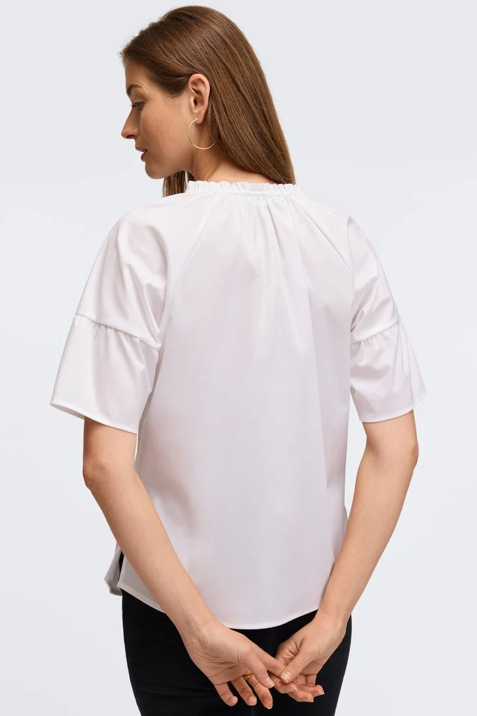 Vicky No Iron Stretch Elbow Sleeve Popover Shirt - Image 6