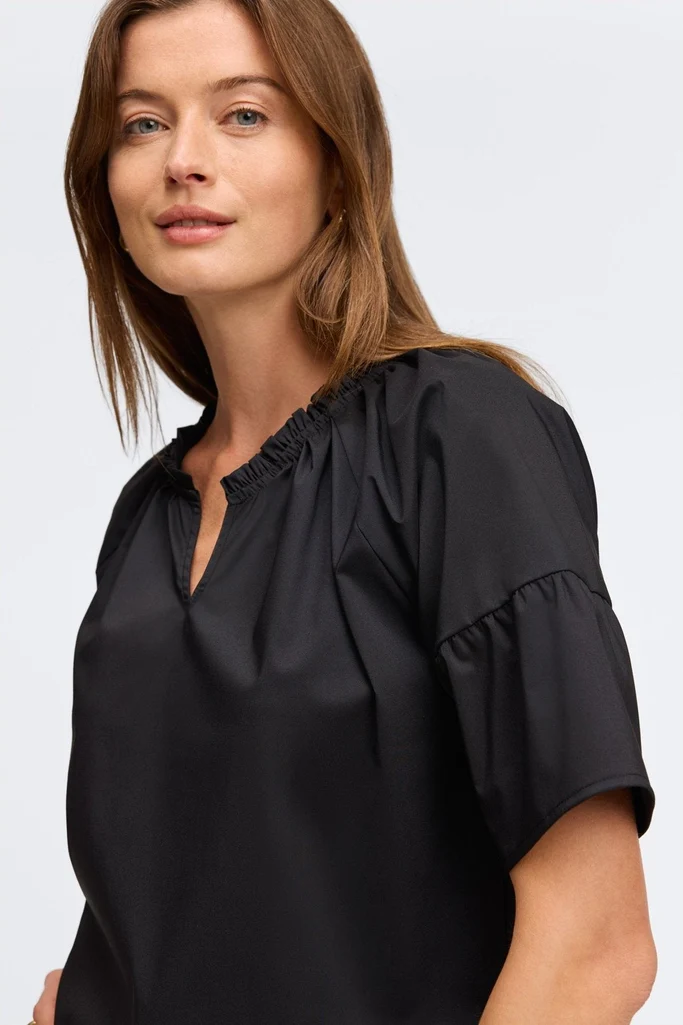 Vicky No Iron Stretch Elbow Sleeve Popover Shirt - Image 8