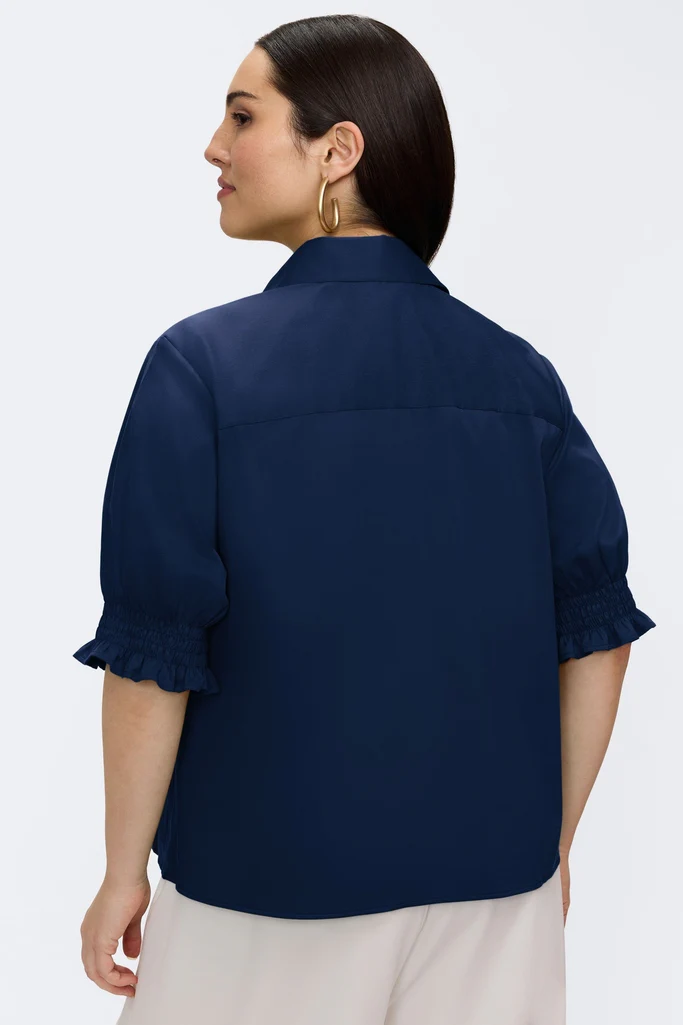Vivienne Plus Stretch Matte Sateen Elbow Sleeve Shirt - Image 12