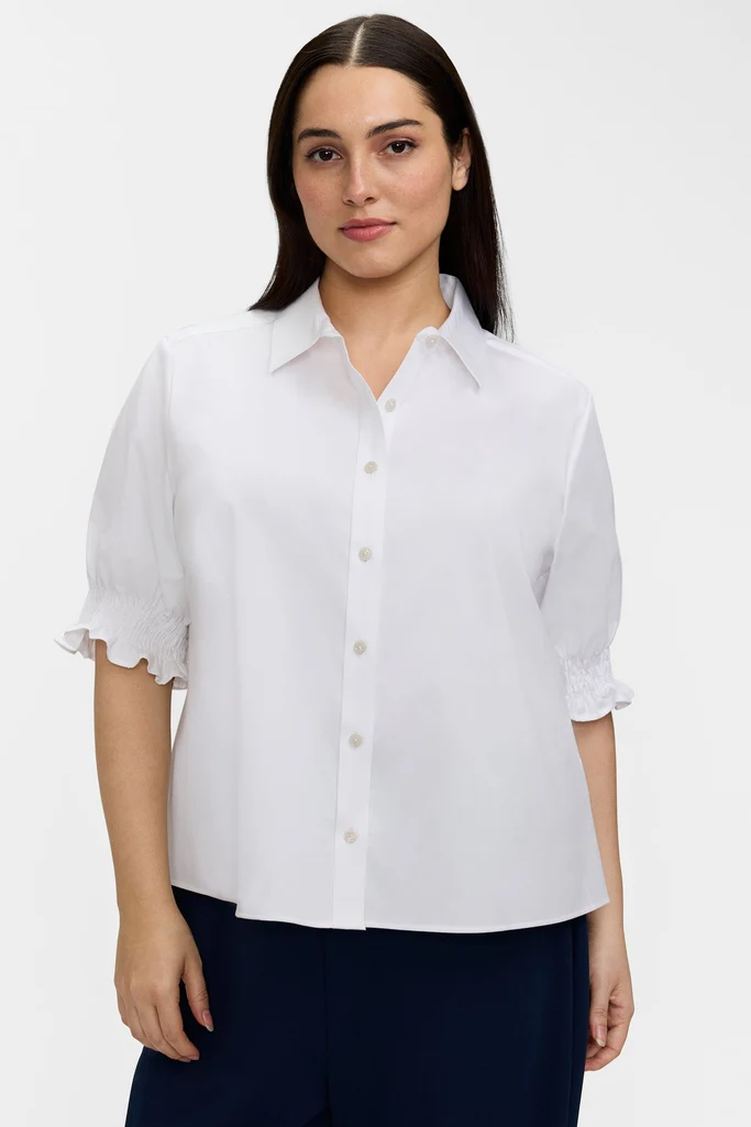 Vivienne Plus Stretch Matte Sateen Elbow Sleeve Shirt - Image 13