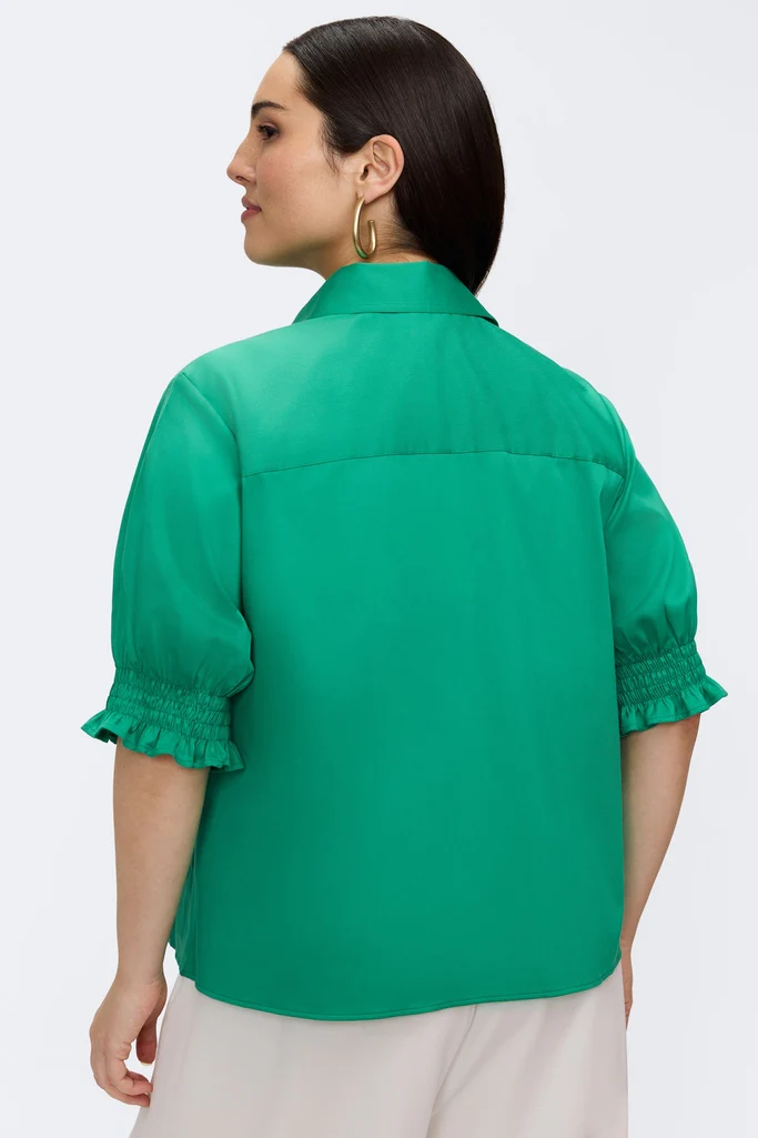 Vivienne Plus Stretch Matte Sateen Elbow Sleeve Shirt - Image 3