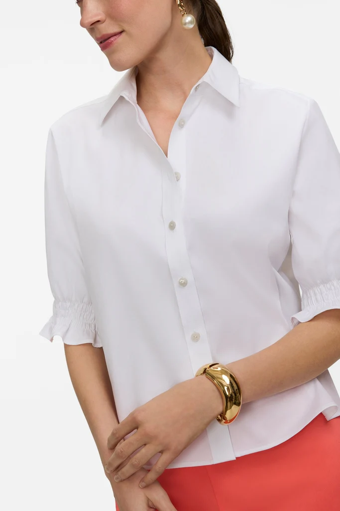 Vivienne Stretch Matte Sateen Elbow Sleeve Shirt - Image 2