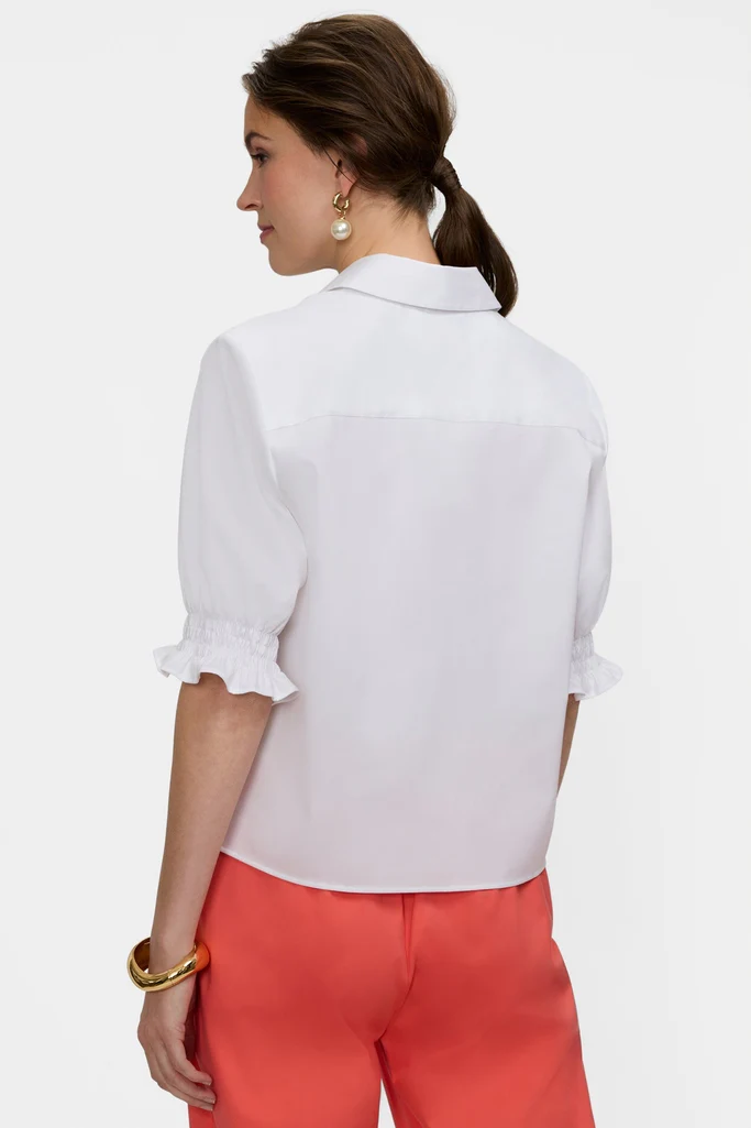 Vivienne Stretch Matte Sateen Elbow Sleeve Shirt - Image 4