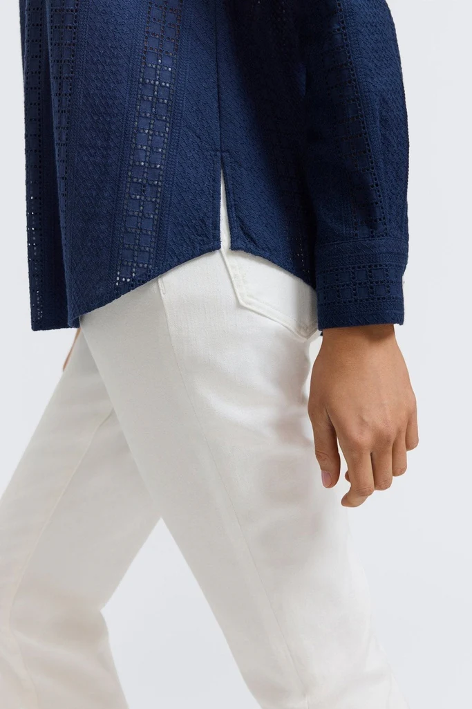 Zoey Cotton Eyelet Long Sleeve Shirt - Image 13