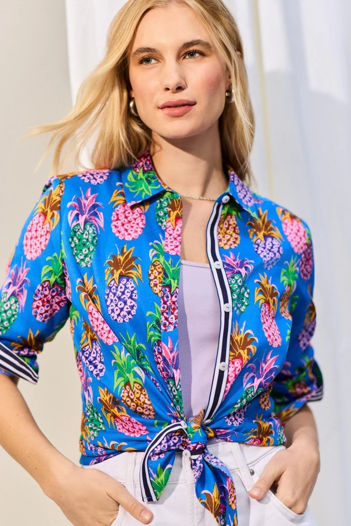 Zoey Pineapple Long Sleeve Shirt - Image 2