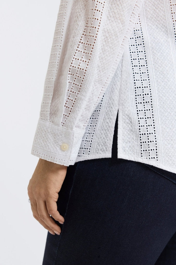 Zoey Plus Cotton Eyelet Long Sleeve Shirt - Image 11