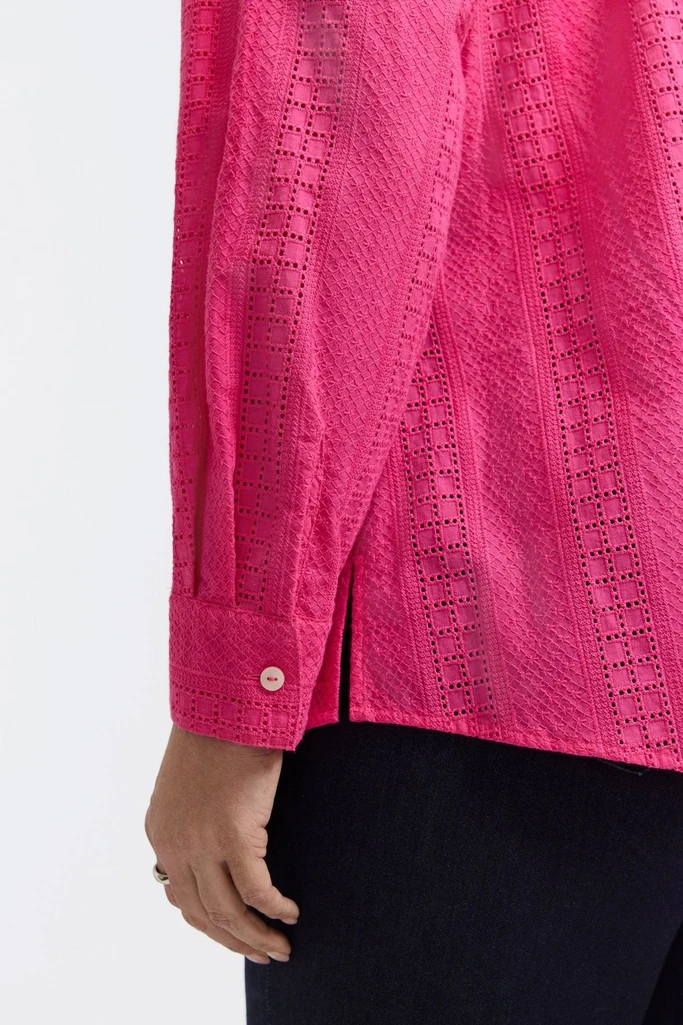 Zoey Plus Cotton Eyelet Long Sleeve Shirt - Image 4