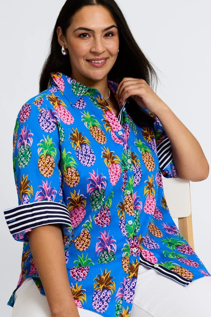 Zoey Plus Pineapple Long Sleeve Shirt - Image 3